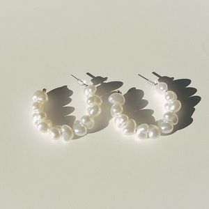 Pearl Hoop Earrings